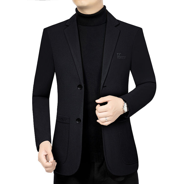 Men's Modern Single-Breasted City Blazer with Patch Pockets and Light Half Lining Mune Fashion