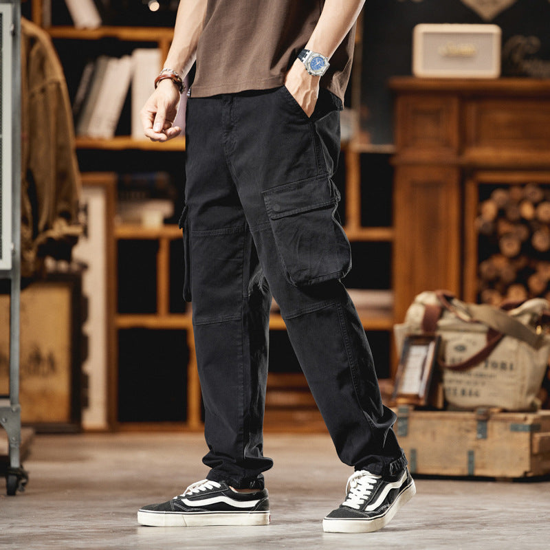 Herren Cargo-Hose im Utility-Look mit Knieabnähern und großen Klappentaschen Mune Fashion