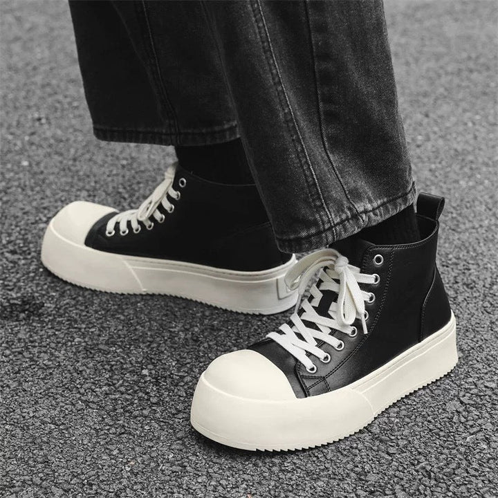 Ladies High Sneakers with Fashionable Platform and Robust Upper Material Mune Fashion