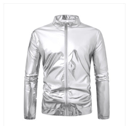Men's nan ultralight reflective windbreaker with stand-up collar and full-length zipper Mune Fashion