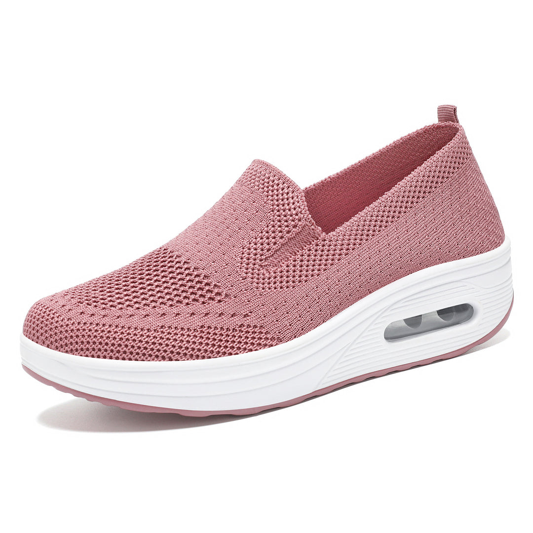 Women's knitted slip-on sneakers with air cushion cushioning and ergonomic comfort sole Mune Fashion
