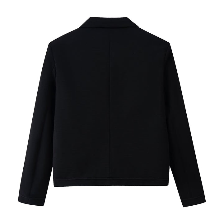 Women Short Jacket with Frog Closures and Stand-Up Collar Mune Fashion