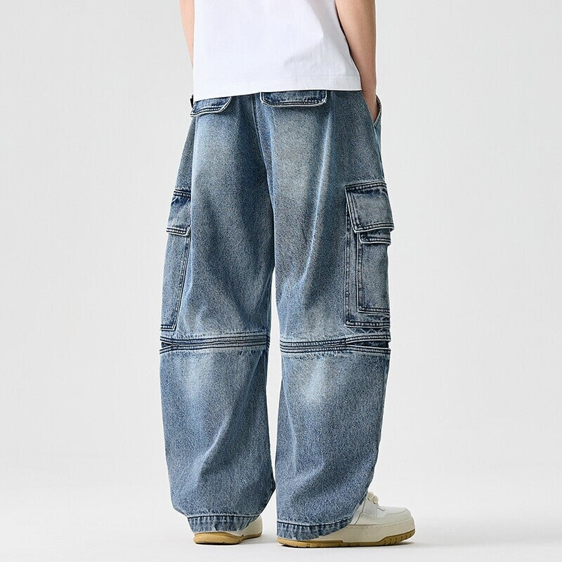 Men's extra wide cargo jeans in baggy style with reinforced knee seams Mune Fashion