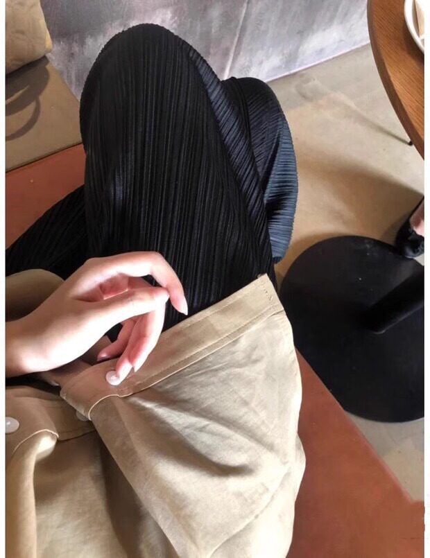Women's Elegant Pleated Pants Drune