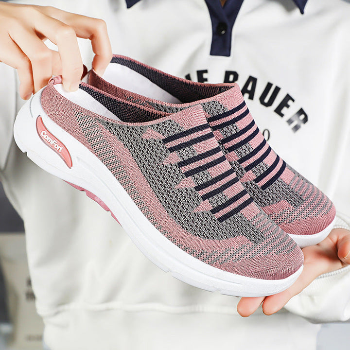 Women's Comfortable Slip-On Sneakers with Elastic Upper Mune Fashion