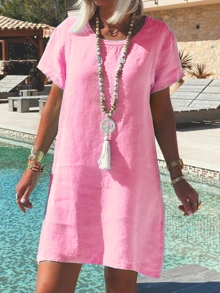 Women's Lightweight Beach Dress Made of Breathable Linen Mune Fashion