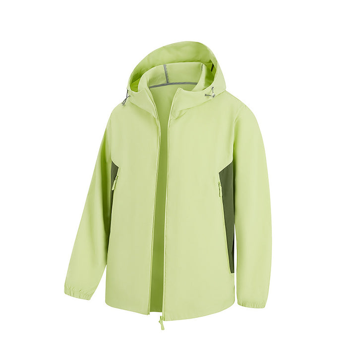 Men's waterproof ultralight hooded shell jacket with ventilation zones and sealed seams Drune