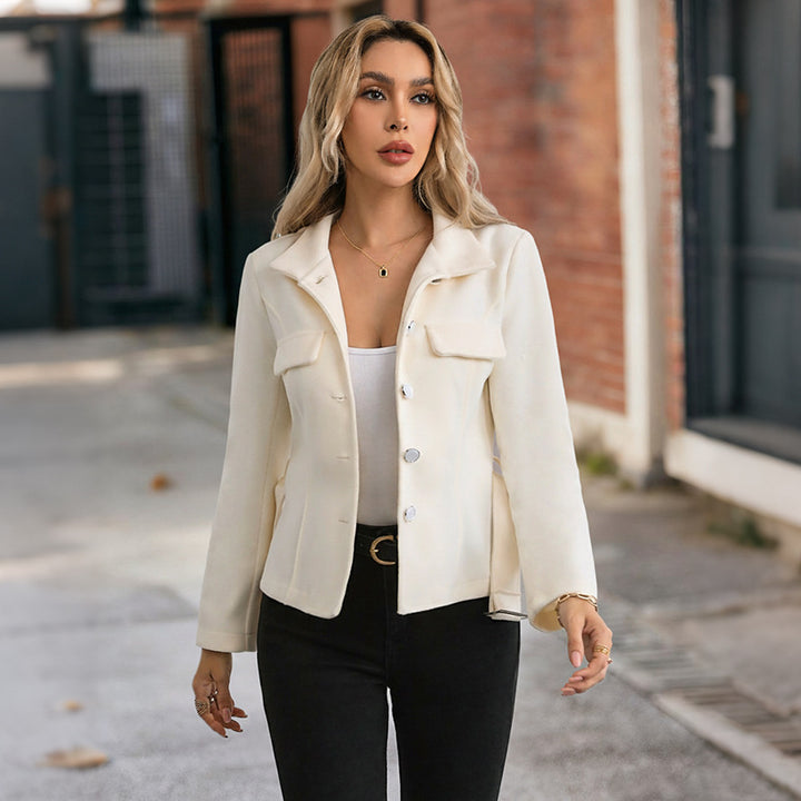 Women's Elegant Utility Jacket with Patch Pockets Mune Fashion