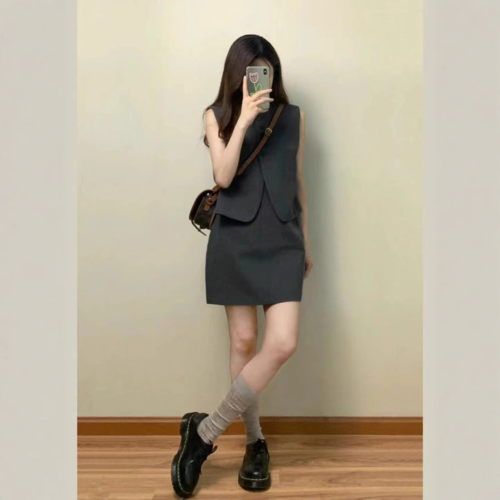 Women Fashionable Blazer Dress Set Mune Fashion