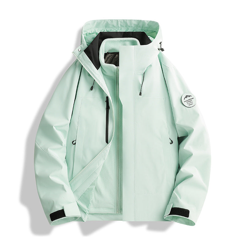 Men's Breathable, Waterproof Softshell Jacket with Fleece Lining and Hood Mune Fashion