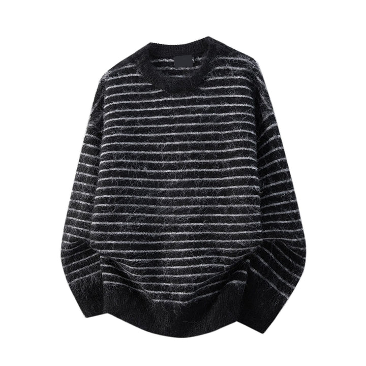 Women Casual Knit Sweater with Stripes Mune Fashion