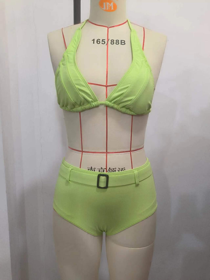 Women's Triangle Bikini Set with Practical Buckle Details Mune Fashion