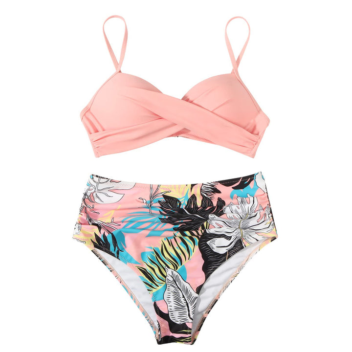 Women's High-Waisted Bikini Set with Refined Ruffles Mune Fashion