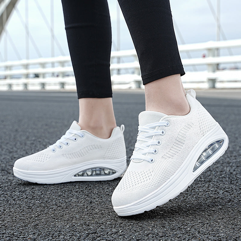 Women's breathable platform walking sneakers with visible air chamber and orthopedic comfort sole Mune Fashion