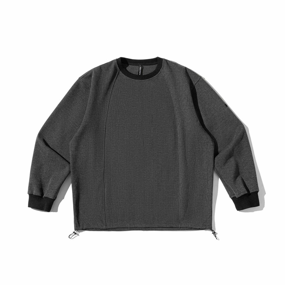 Men's ribbed sweatshirt with drawstring and raglan sleeves Mune Fashion