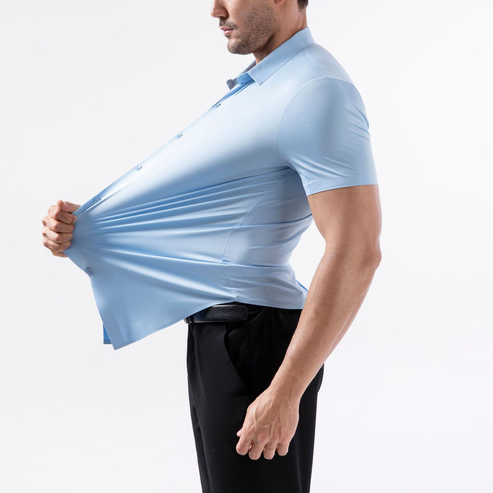 Elastic Slim Fit Men's Shirt