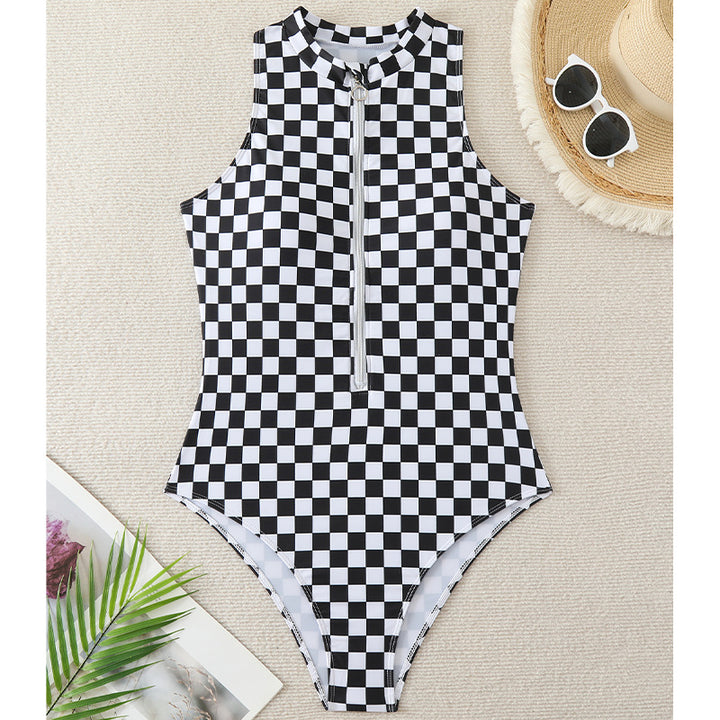 Women’s Sports Zipper One-Piece Mune Fashion