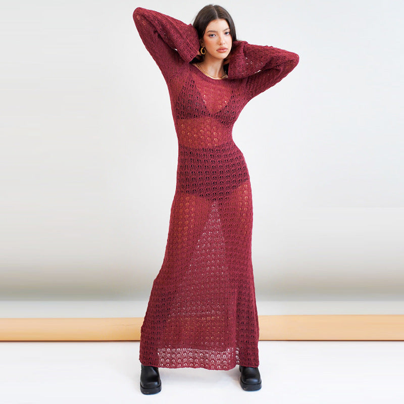 Women’s long, crocheted beach dress Mune Fashion