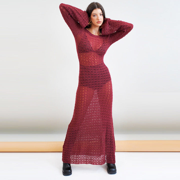 Women’s long, crocheted beach dress Mune Fashion