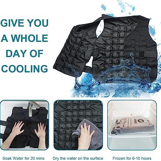 Men's therapeutic cooling heat therapy vest with removable shoulder and arm pads Mune Fashion