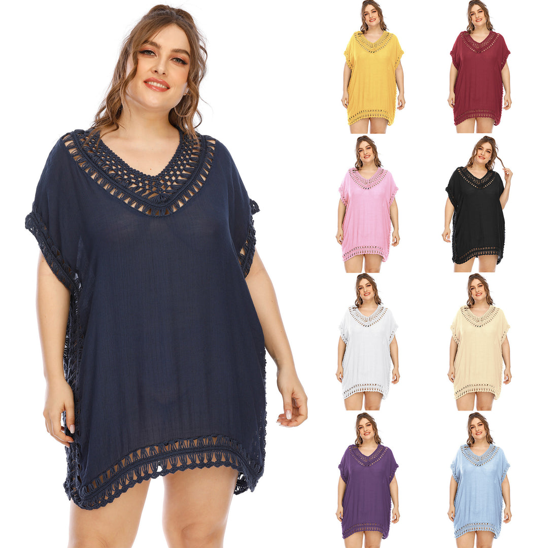 Women elegant crochet beach cover-up Mune Fashion