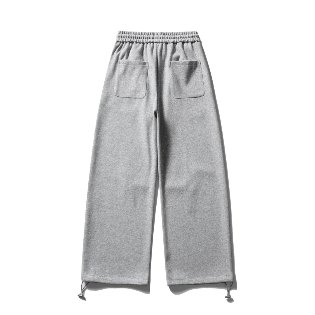 Unisex Wide Sweatpants with Drawstring, Knee Patch and Adjustable Hem Mune Fashion