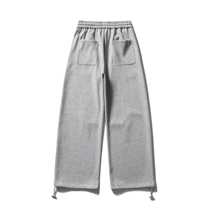 Unisex Wide Sweatpants with Drawstring, Knee Patch and Adjustable Hem Mune Fashion