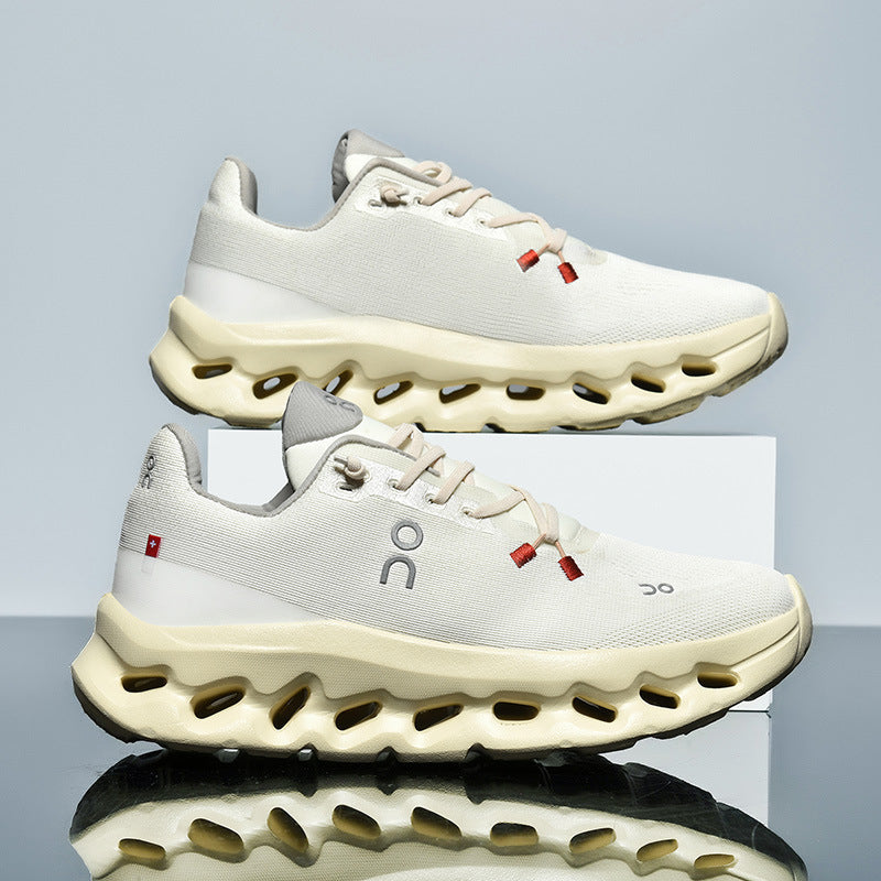 Unisex lightweight performance running shoes with hollow chamber midsole and seamless knit upper Mune Fashion