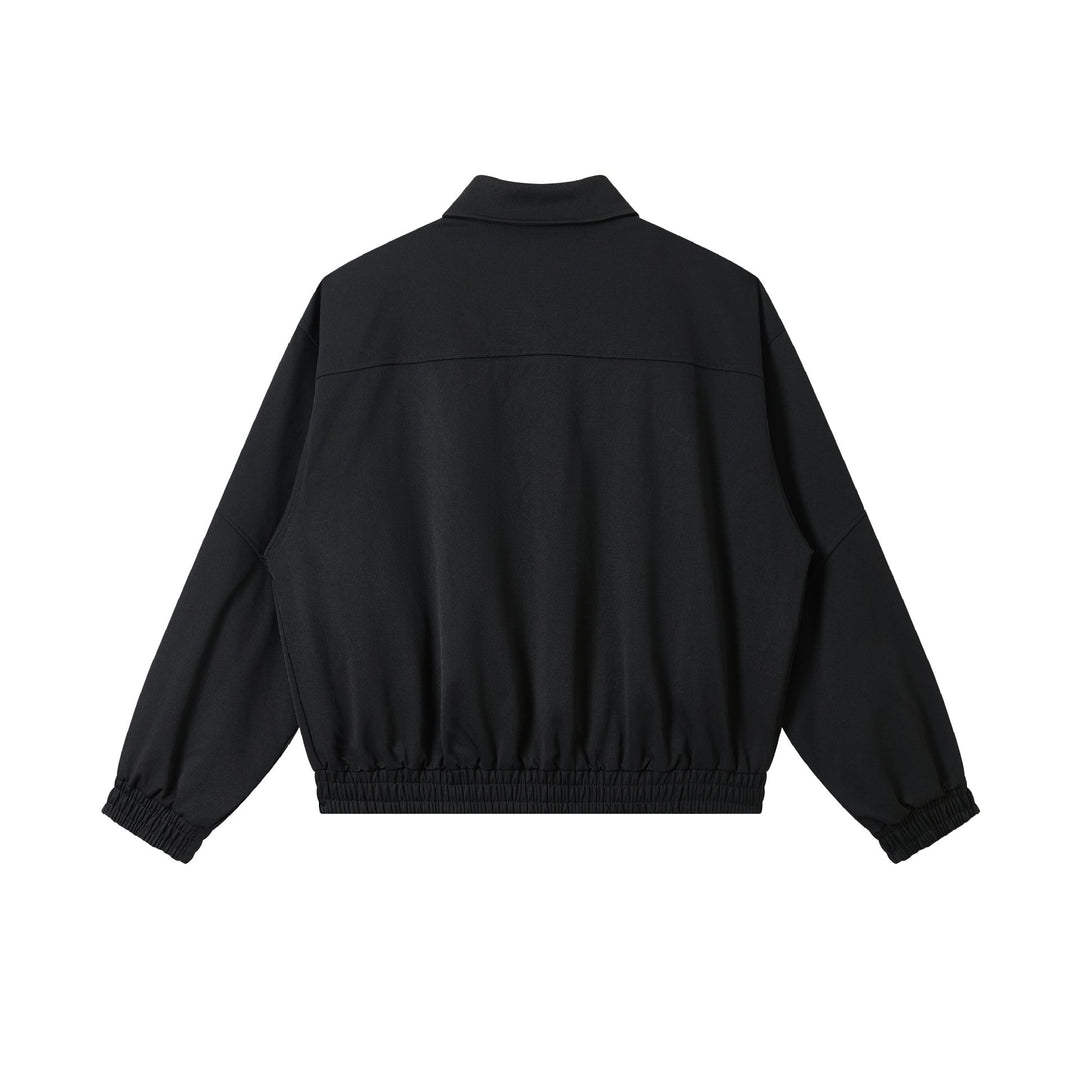 Unisex Short-cut technical blouson jacket with concealed front flap and elastic hem Mune Fashion