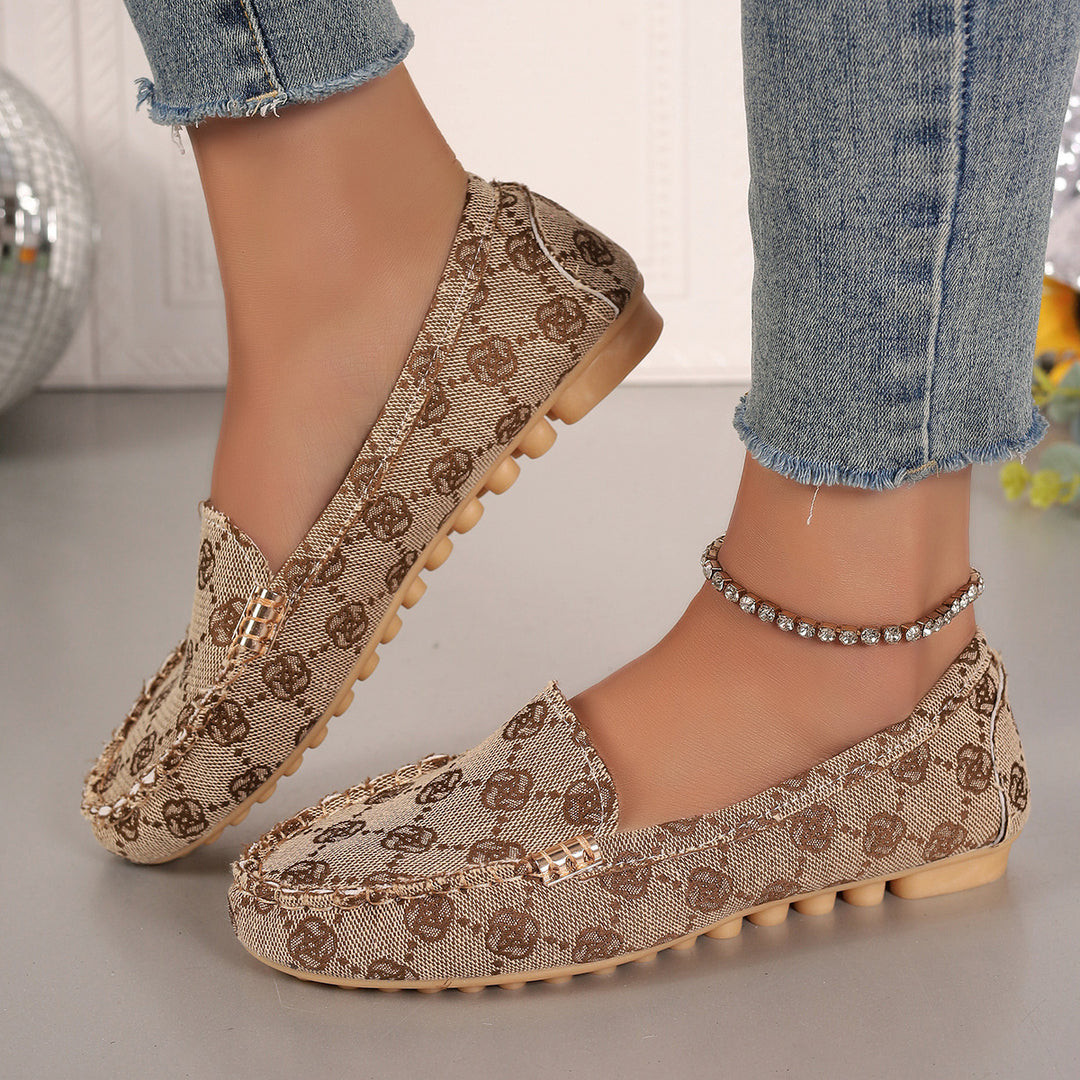 Women's nan light moccasins with textured imitation leather look, padded comfort insole and slip-resistant rubber sole Mune Fashion