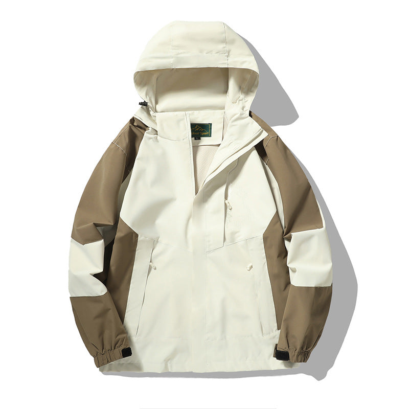 Men's nano wind and water-resistant outdoor hoodie jacket with ventilation mesh, adjustable hood and concealed front flap Mune Fashion