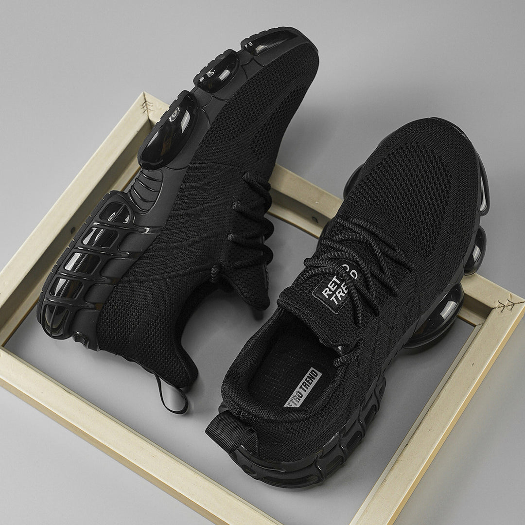 Unisex breathable knit sneakers with integrated air capsule cushioning and flexible rubber shell Mune Fashion
