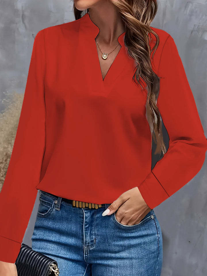 Women’s blouse with stand-up collar and long sleeves Mune Fashion