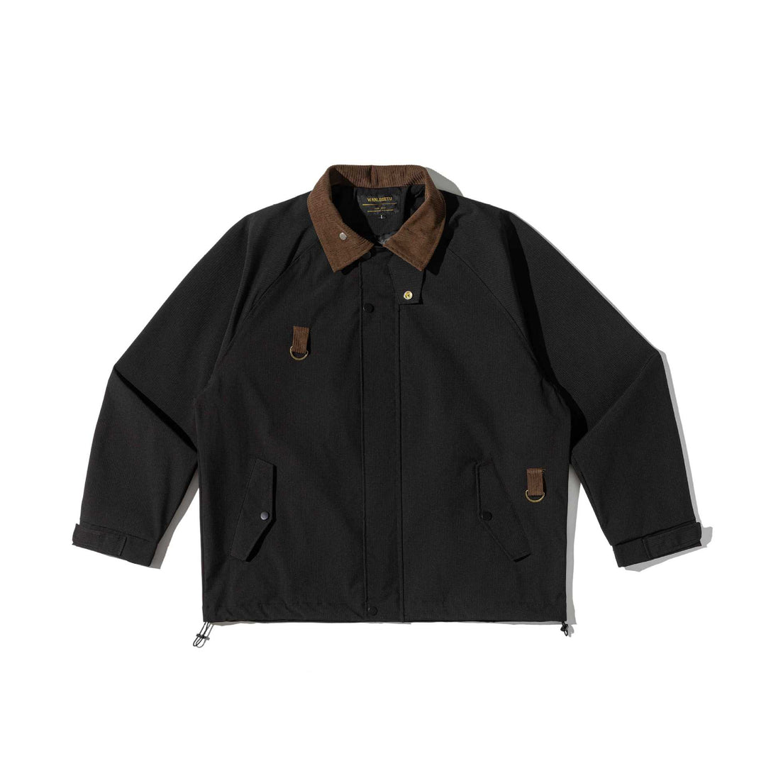 Men's field jacket in parka style with cord collar and utility details Mune Fashion
