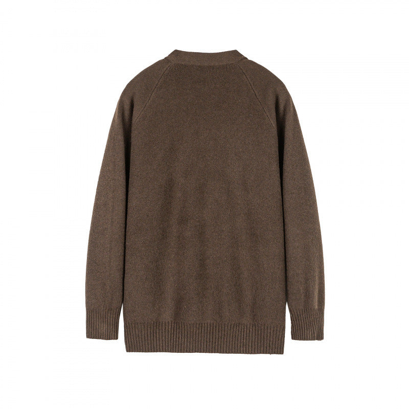 Unisex Well-Groomed Knit Zip Jacket in Oversize Bomber Style with Round Neck Mune Fashion