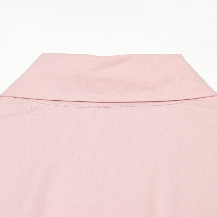 Women's Cropped Bomber Jacket with Shirt Collar, Elastic Hem and Checked Lining Mune Fashion