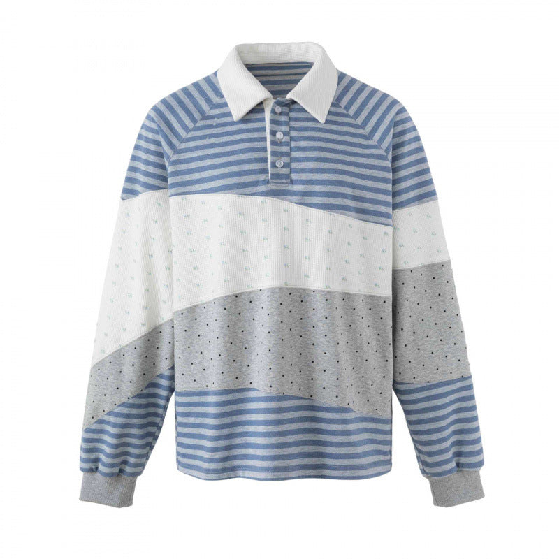 Unisex Casual Rugby Polo in Colorblock Knit with Structure and Oversize Cut Mune Fashion