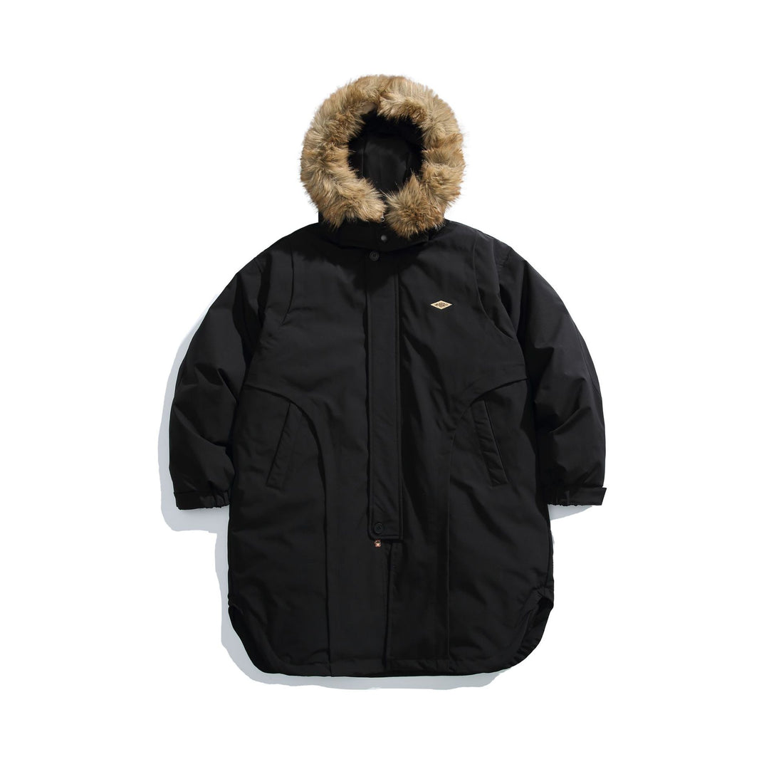 Men's Lined Winter Parka with Detachable Faux Fur Hood Mune Fashion