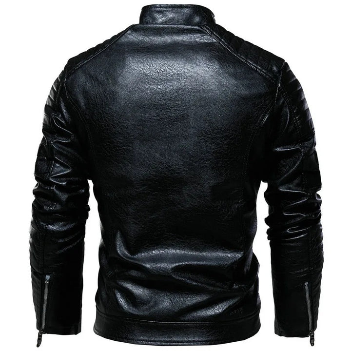 Men's Fashionable Biker Jacket made of Leather Mune Fashion