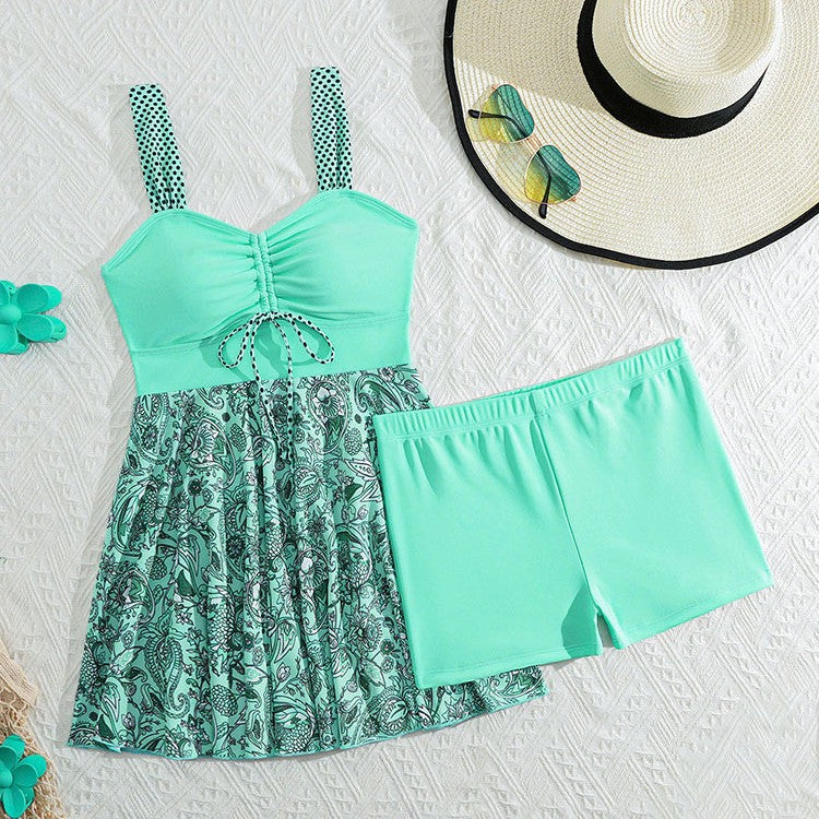 Women's tankini with playful ruffle skirt and comfortable shorts Mune Fashion