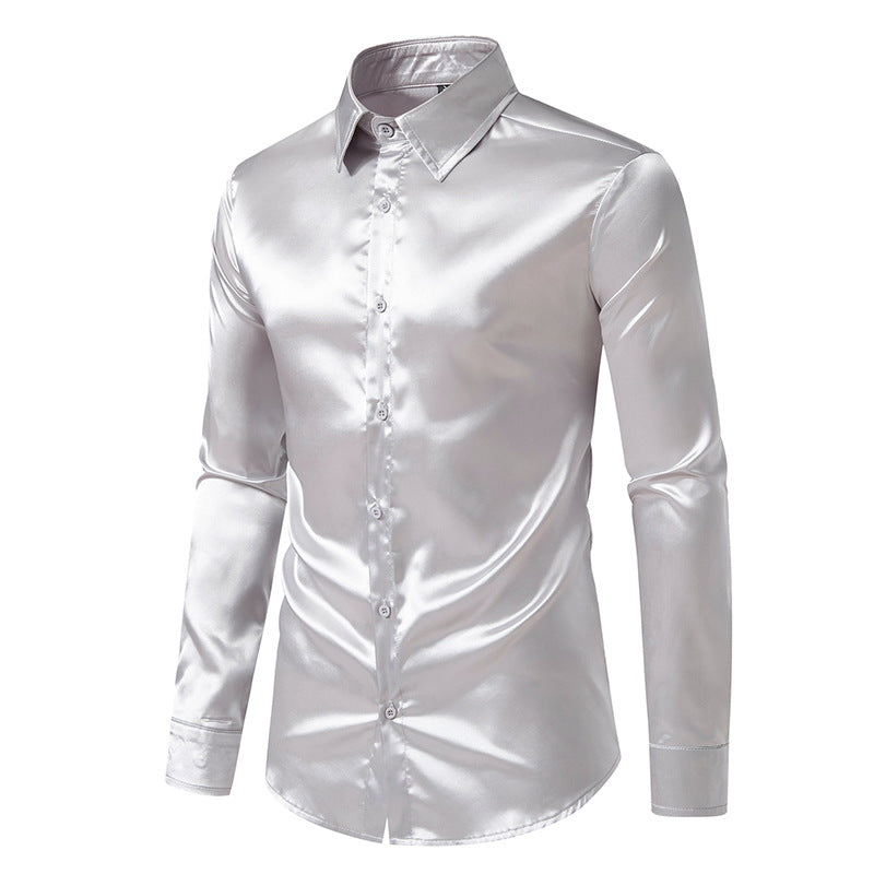 Men's Silk Shirt Mune Fashion