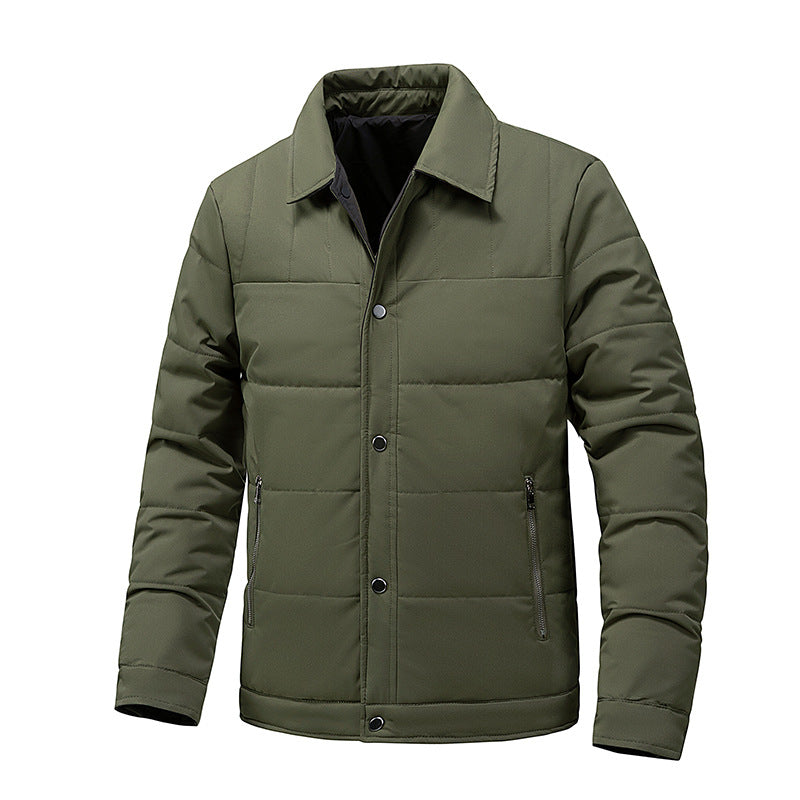 Men's quilted jacket with thermo insulation and shirt collar Mune Fashion