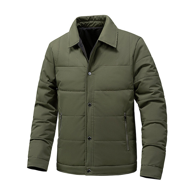 Men's quilted jacket with thermo insulation and shirt collar Mune Fashion