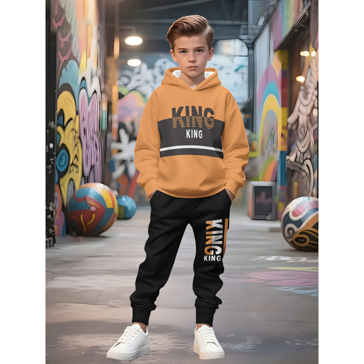Unisex nan children's jogging suit with hoodie and detailed car print Mune Fashion