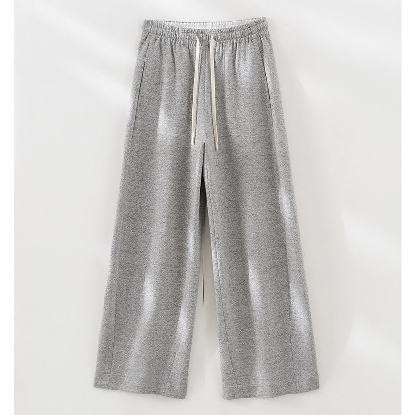 Women's Wide Lounge Pants with Elastic Waistband, Drawstring, and Side Pockets Mune Fashion