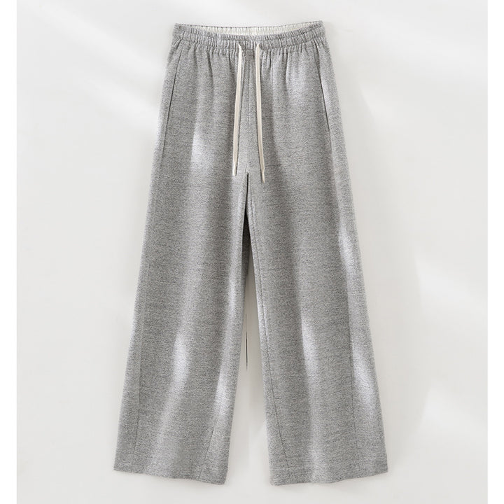 Women's Wide Lounge Pants with Elastic Waistband, Drawstring, and Side Pockets Mune Fashion