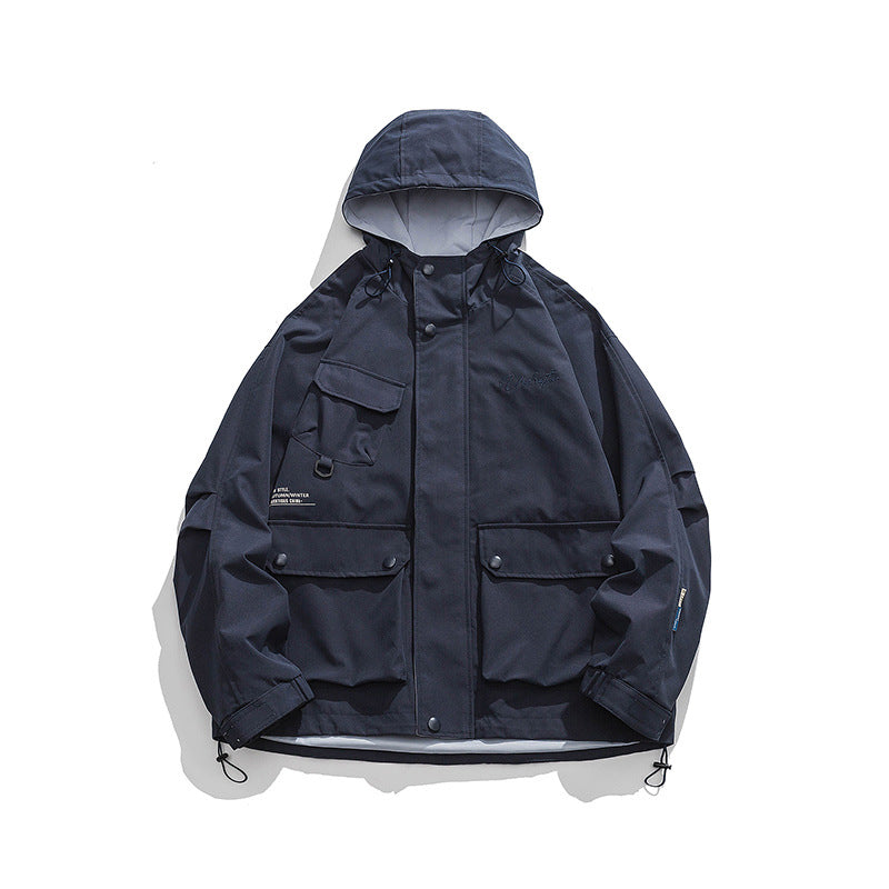 Unisex Oversize-Utility-Jacket with Hood, multifunctional flap pockets and drawstring Mune Fashion
