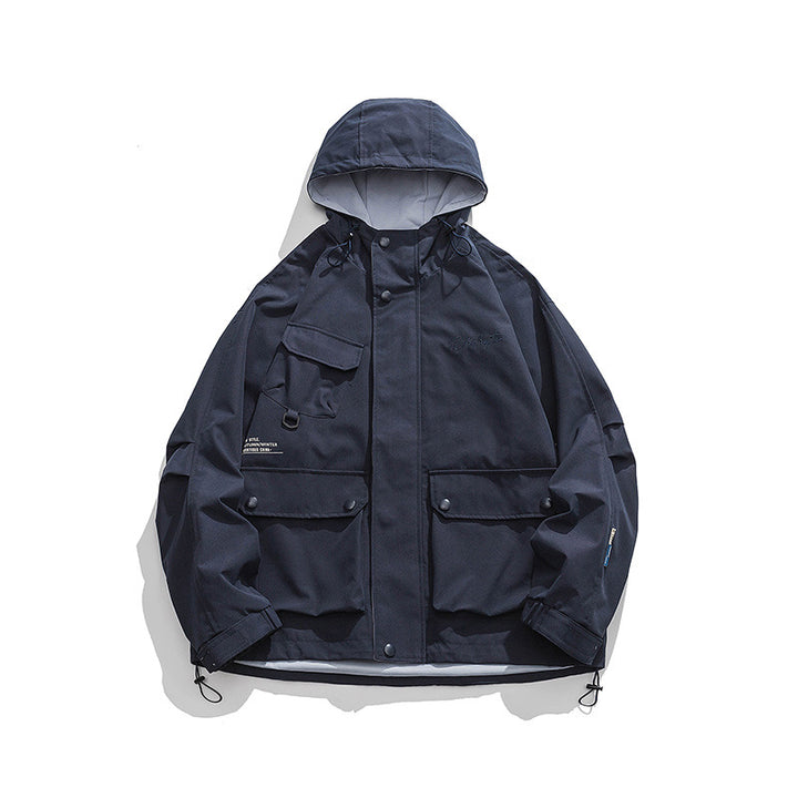 Unisex Oversize-Utility-Jacket with Hood, multifunctional flap pockets and drawstring Mune Fashion