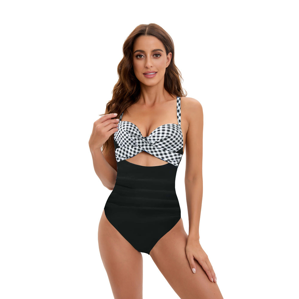 Women's High-Waisted Bikini with Fashionable Twist Design Mune Fashion