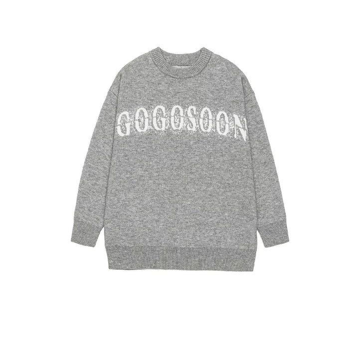 Women's Oversized Knit Sweater with Print Mune Fashion